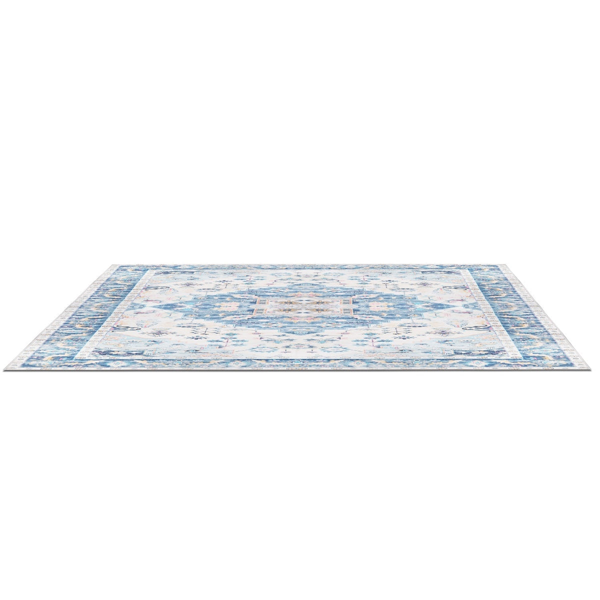 6x9FT VintageÊArea Rug Modern Non Slip Carpet Boho Low Pile Soft Rug Waterproof Machine Washable Rug for Living Room BedroomÊKitchen Dining Room Under