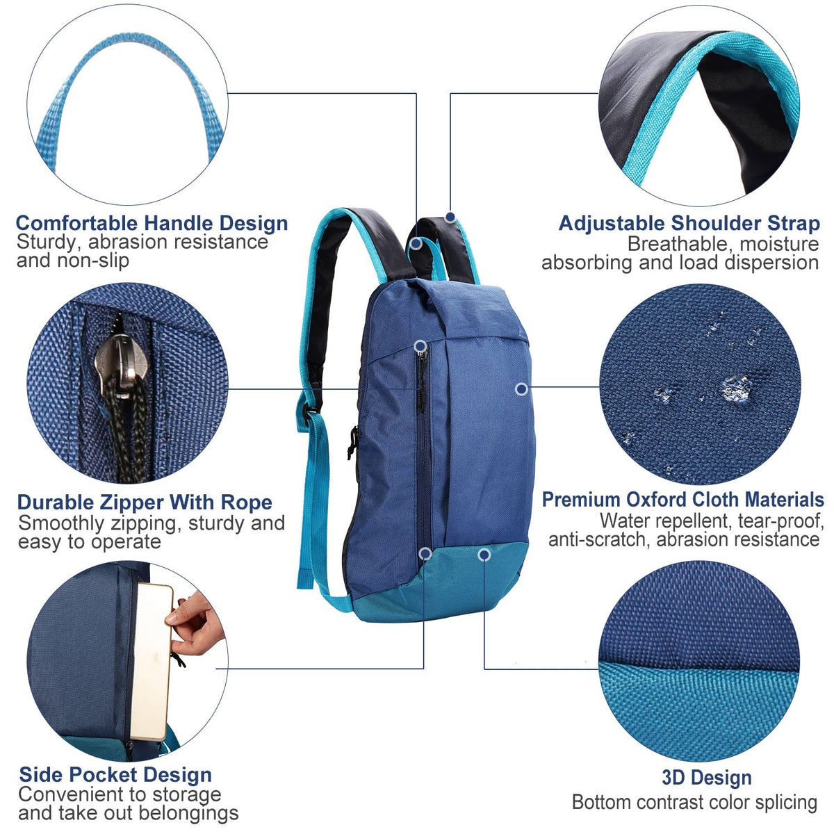 10L Outdoor Sport Backpack Waterproof Daypack Travel Knapsack Schoolbag for Sports Traveling Climbing Cycling Hiking