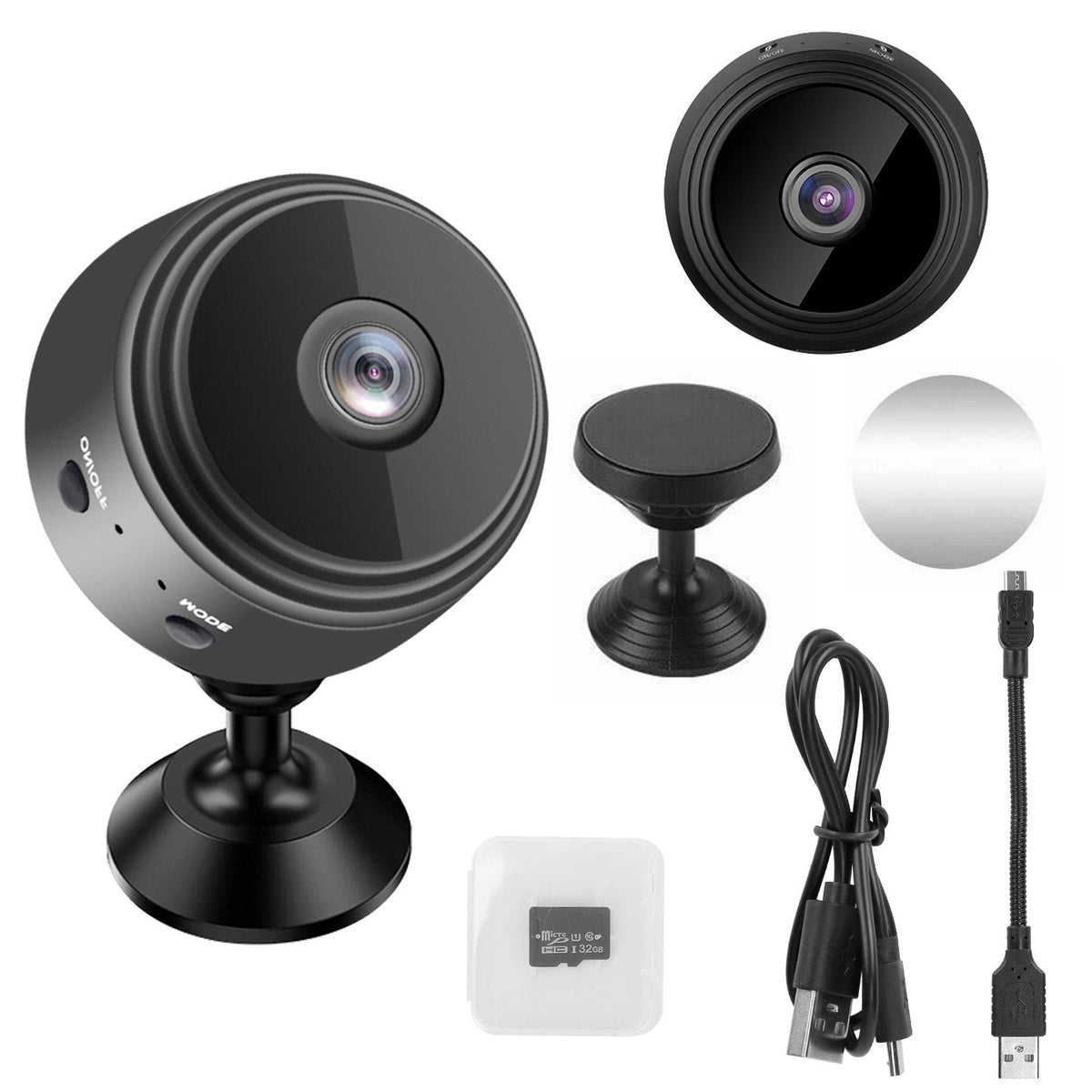 Mini CameraÊWireless Wifi IP Home Security Cam 1080P Full HD Surveillance Camera Nanny Cam w/ 32G MMC Card