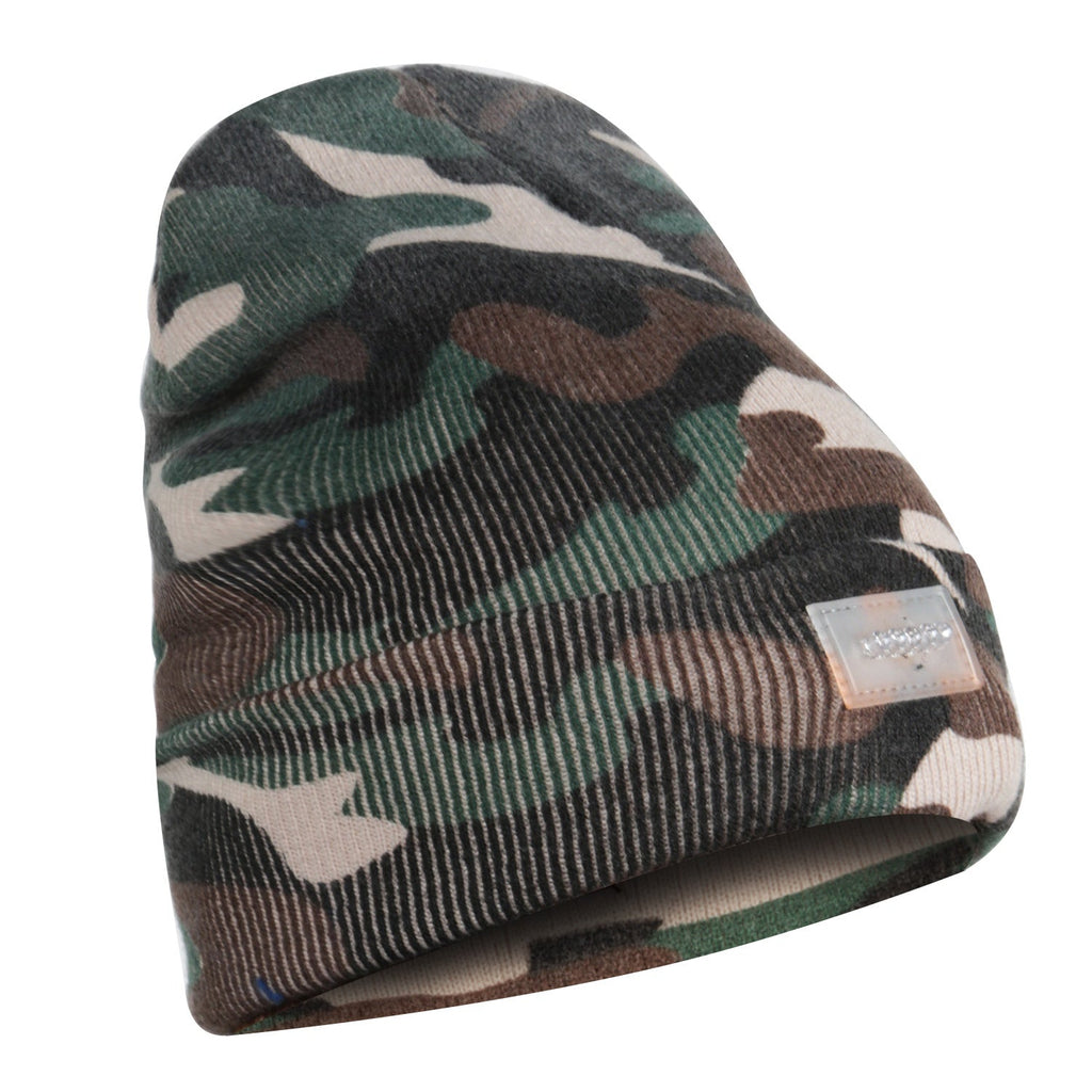 Unisex 5 LED Knitted Beanie Winter Warm Hat Camping Jogging Running Cap Headlamp