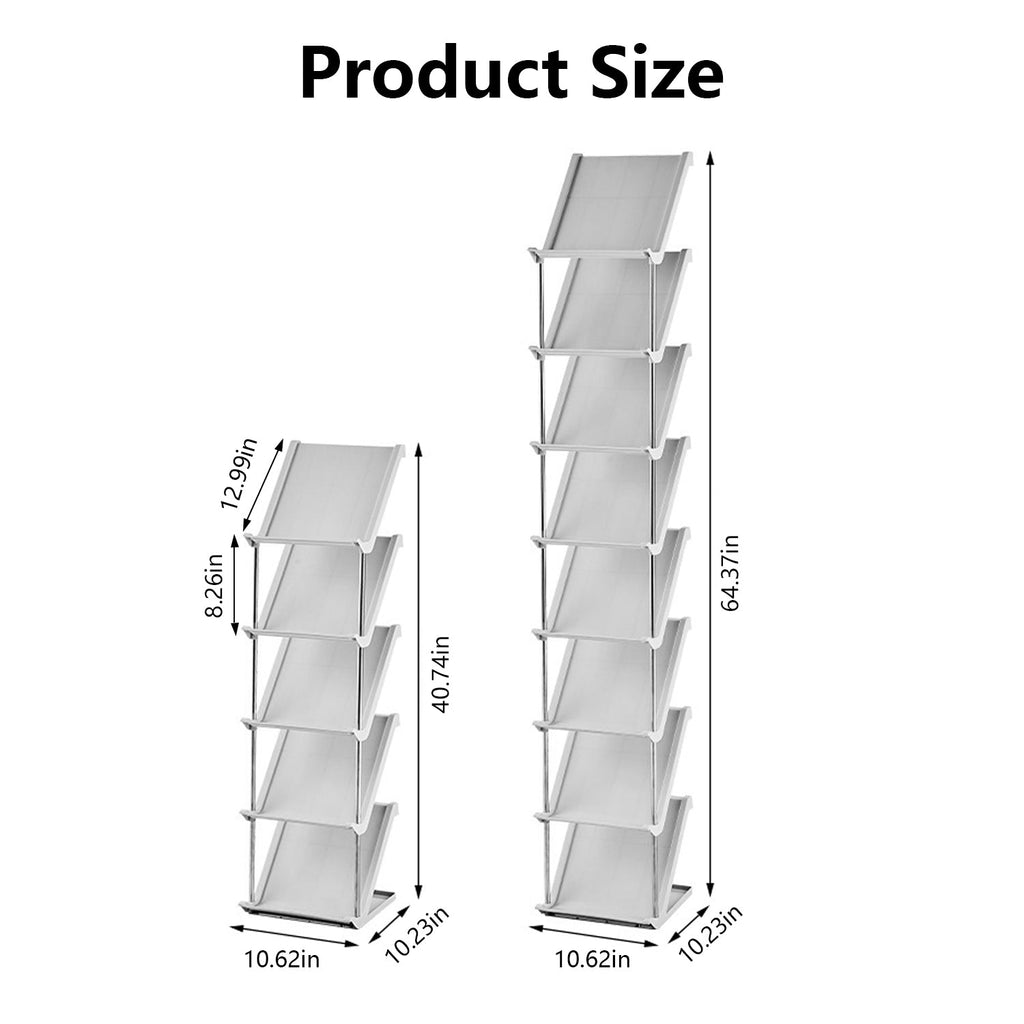 8 Tier Vertical Shoe Rack Narrow Free Standing Storage Organizer for Entryway Space-Saving Stackable Shoe Holder Corner Shoe Tower For Entryway Bedroo