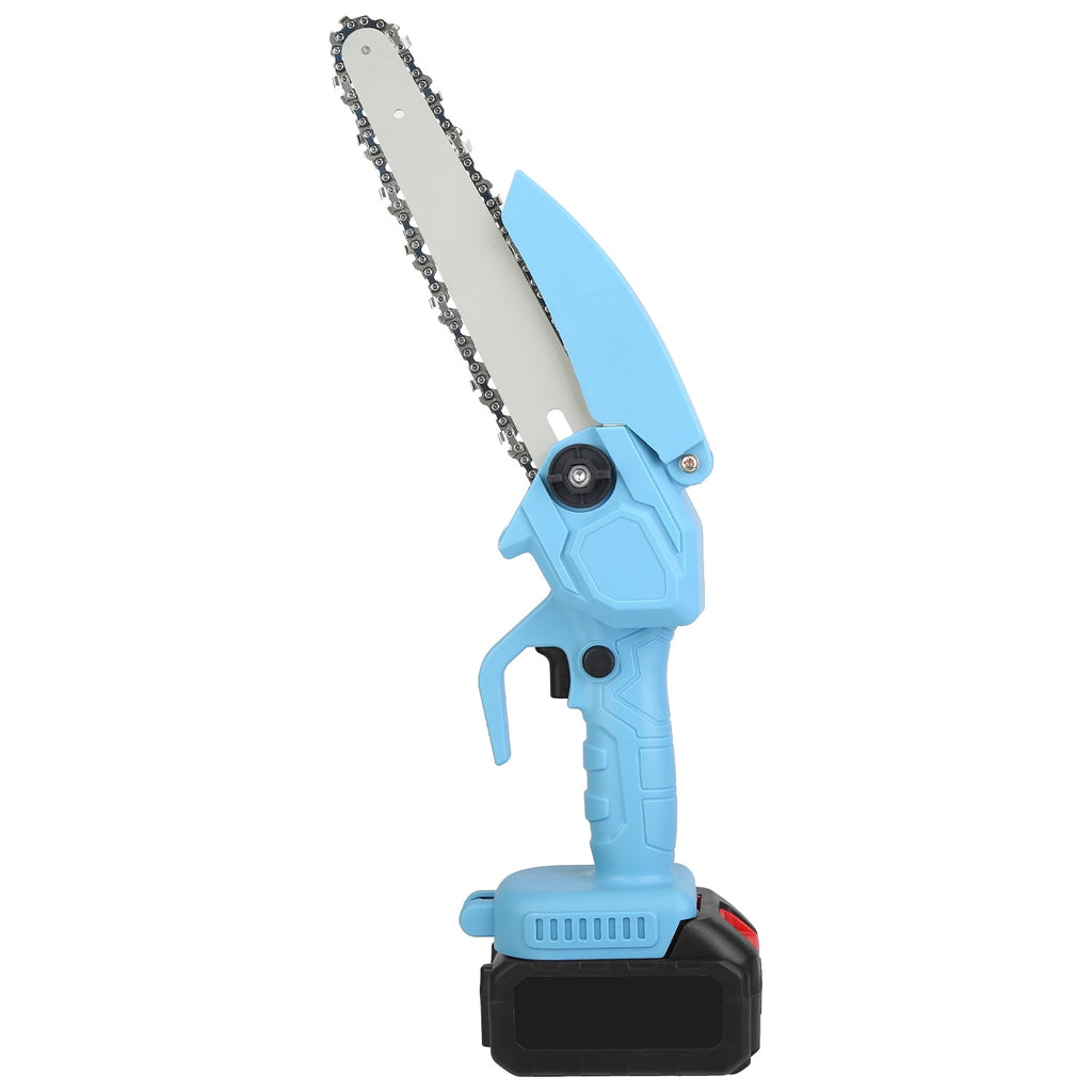 Electric Mini Chainsaw Portable Handheld Cordless Small Chain Saw Battery Powered with 2Pcs 1200mAh Rechargeable Batteries 8in Chains Gloves Goggles f
