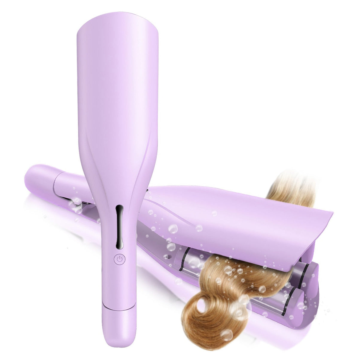 Hair Iron Curling Waver with Ceramic 1.41inch Barrel Ions Deep Hair Curler Dual Voltage Anti-Scald Hair Curling Wand Hair Crimper with 5 Temperature A
