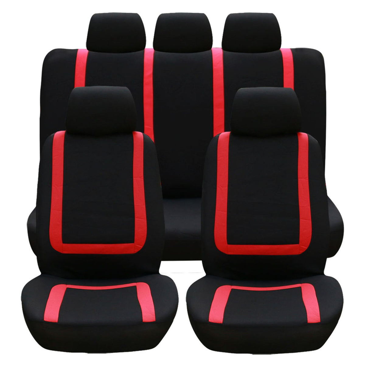 9Pcs Full Set Car Seat Covers For Auto Truck SUV Universal Front Rear Car Seats Headrest Protectors Split Bench Compatible