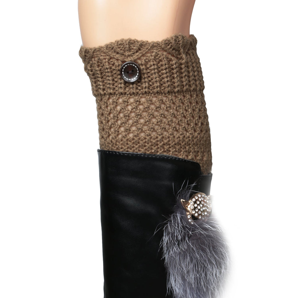 Women Winter Crochet Knit Leg Warmers