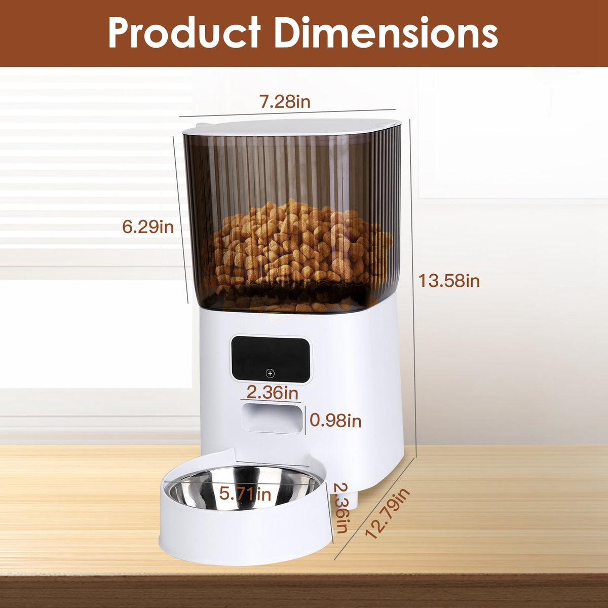 GBruno 5L Automatic Pet Feeder