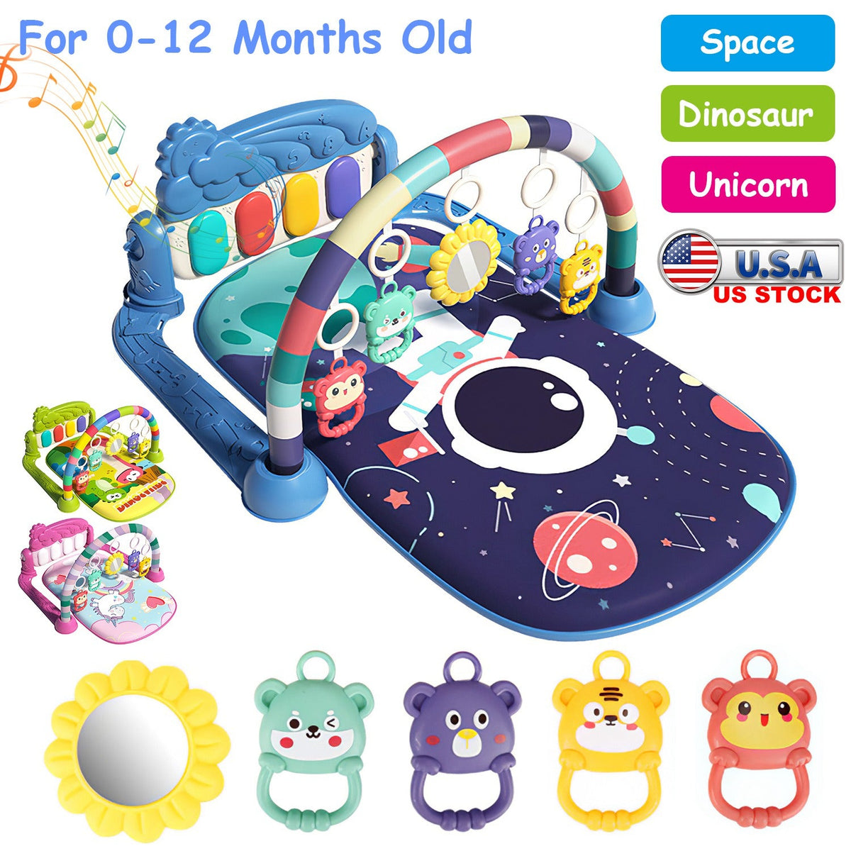 GBruno 2 In 1 Baby Gym Play Mat