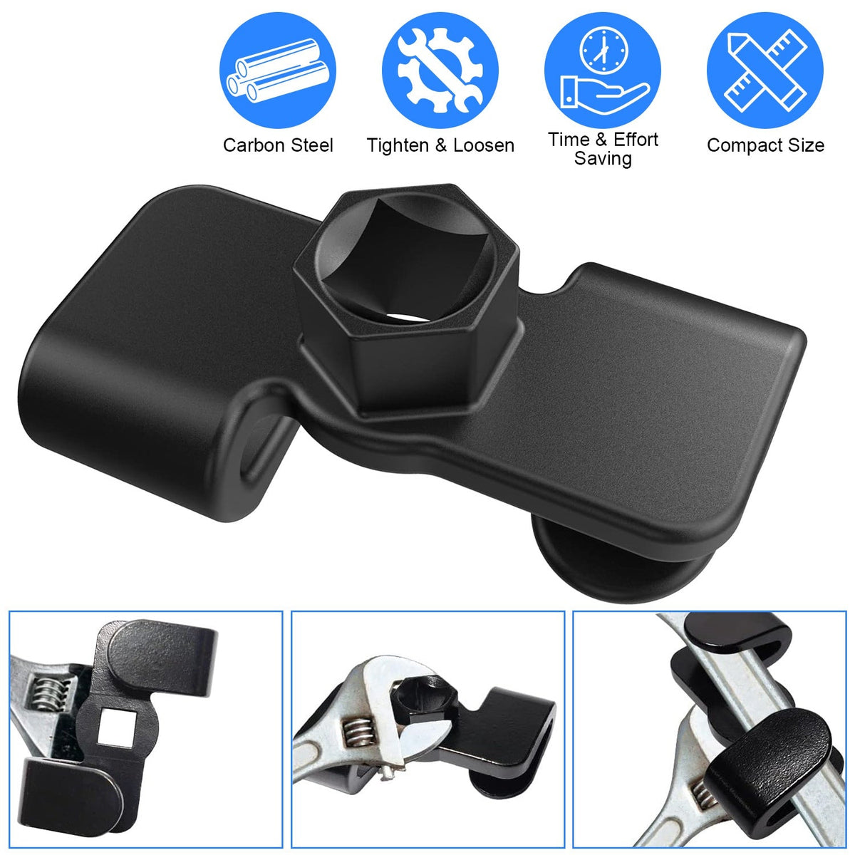 Universal Wrench Extender For 1/2Inch Drive 21MM Hex Drive Wrench Extension Tool Tighten Loosen Stubborn Nuts Bolts Wrench Extended Adaptor Mechanics