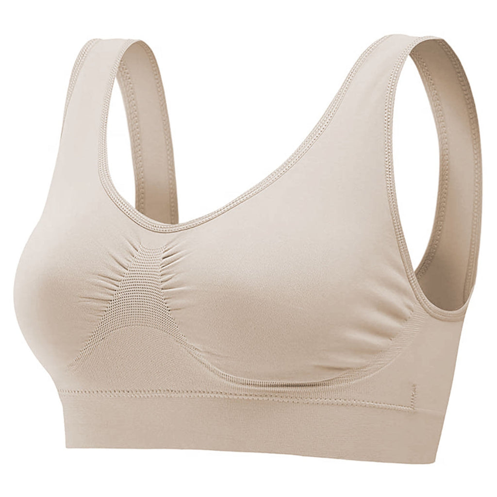 3 Pack Sport Bras For Women Seamless Wire-free Bra Light Support Tank Tops For Fitness Workout Sports Yoga Sleep Wearing