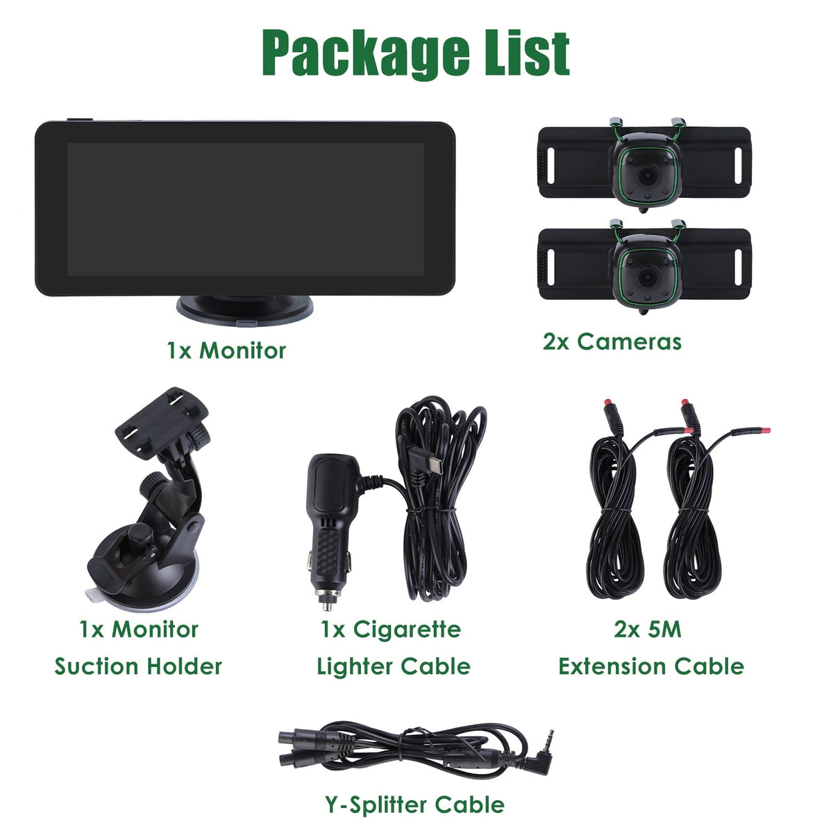 1080P Dual Baby Car Monitor – 120° Wide View, Night Vision, HD Split Screen