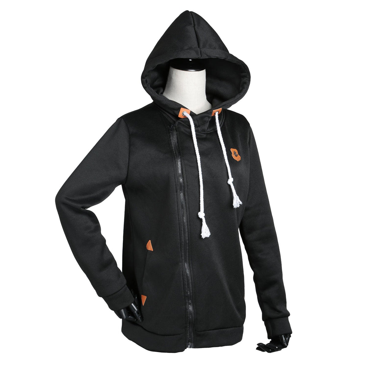 Women\'s Full Zip-up Brushed Inner Hoodie Sweatshirt
