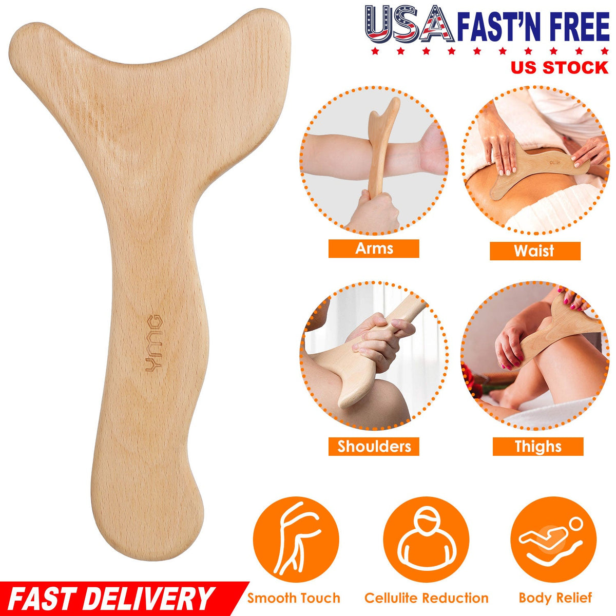 Wood Therapy Massage Tool Lymphatic Drainage Paddle Wooden Scraping Tools Therapy Massager Body Sculpting Tool