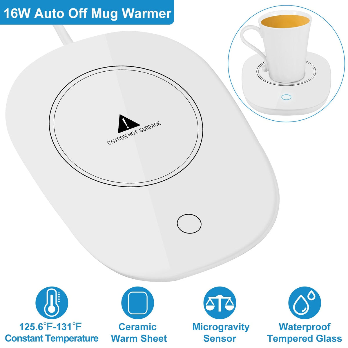 Electric Coffee Mug Warmer with Auto Shut-Off