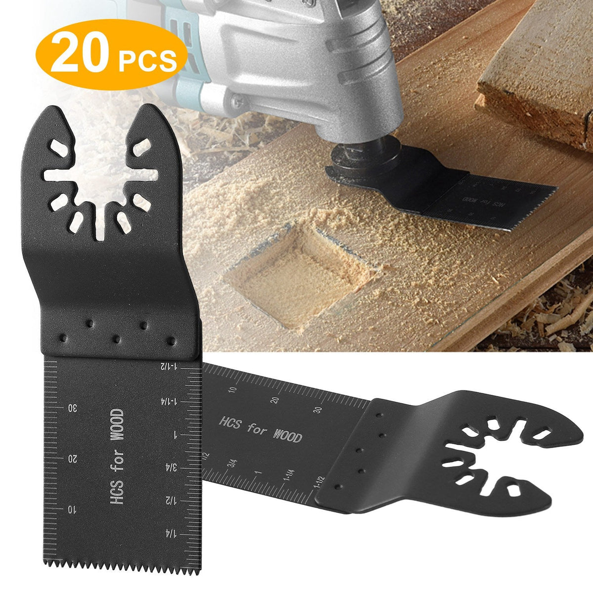 20 Saw Blade Metal Oscillating Multitool Cutter Fit for Fein Multimaster Multi-Max Dewalt Craftsman Ridgid Makita Milwaukee Rockwell
