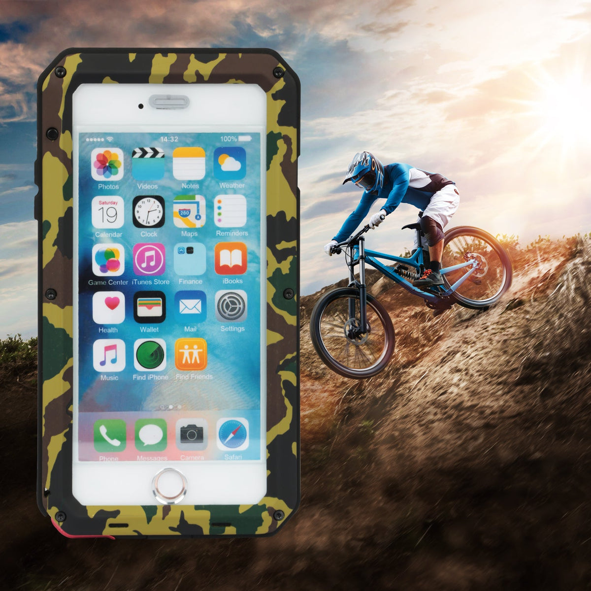 Rugged Shock-Resistant Hybrid Full Cover Case For iPhone 6 Plus