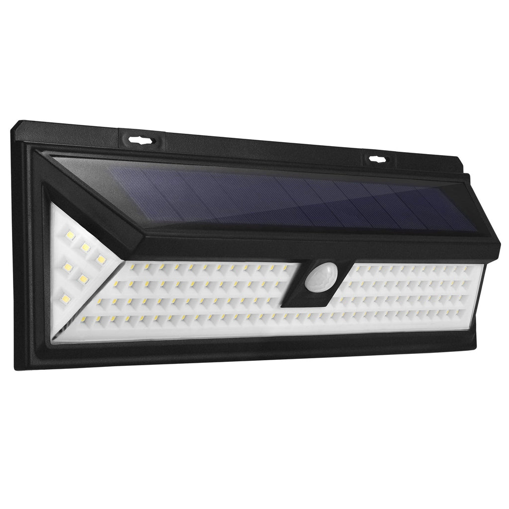 Solar Lights 118 LEDs Solar Wall Light Outdoor Motion Sensor Lamp IP65 Waterproof 120¡ Sensing 270¡Wide Lighting Angle for Garage Garden Pathway