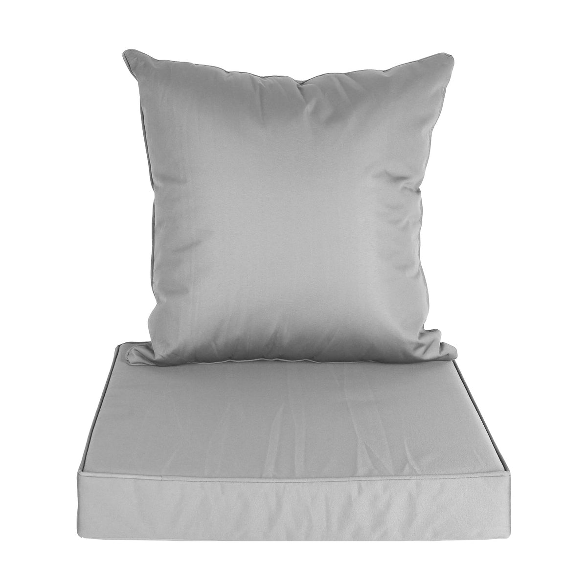 Outdoor Seat Cushion Set Waterproof Patio Furniture Cushion and Back Pillow Fade Resistant Deep SeatÊSet Chair Pad with Removable Cover for Chair Sofa