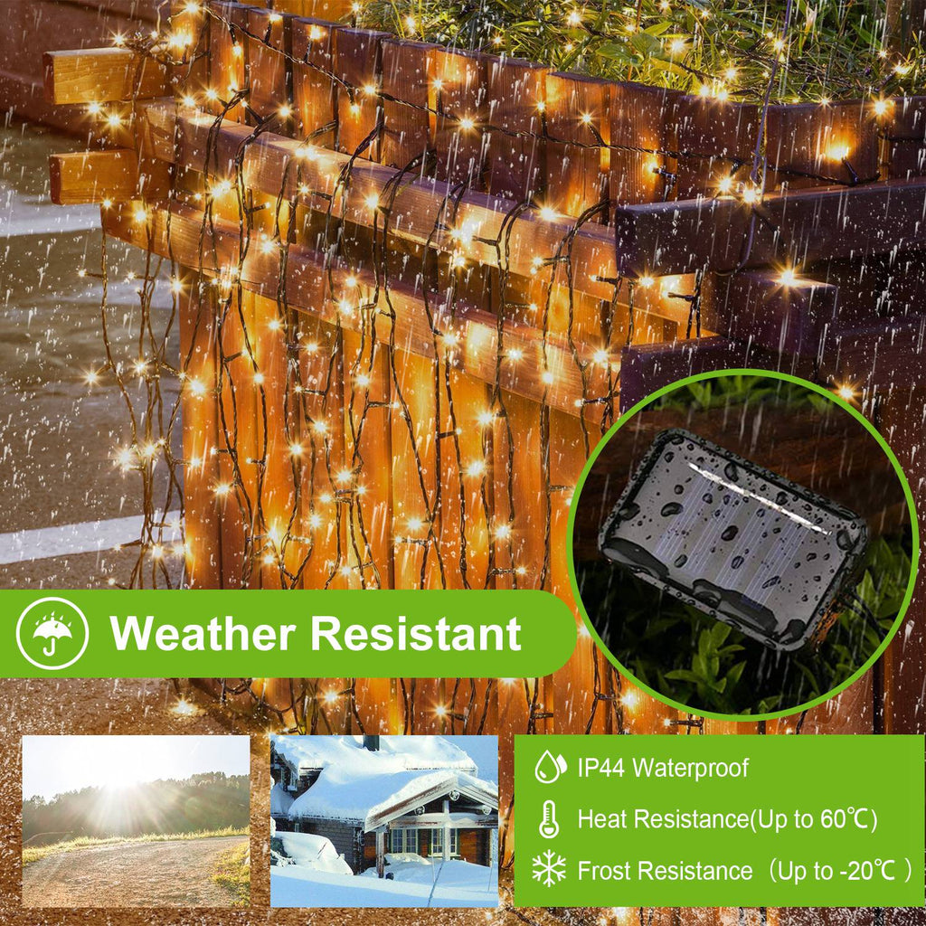 12M 100 LEDs Solar String Fairy Lights Outdoor String Lamps Garden Xmas Decor Lamp