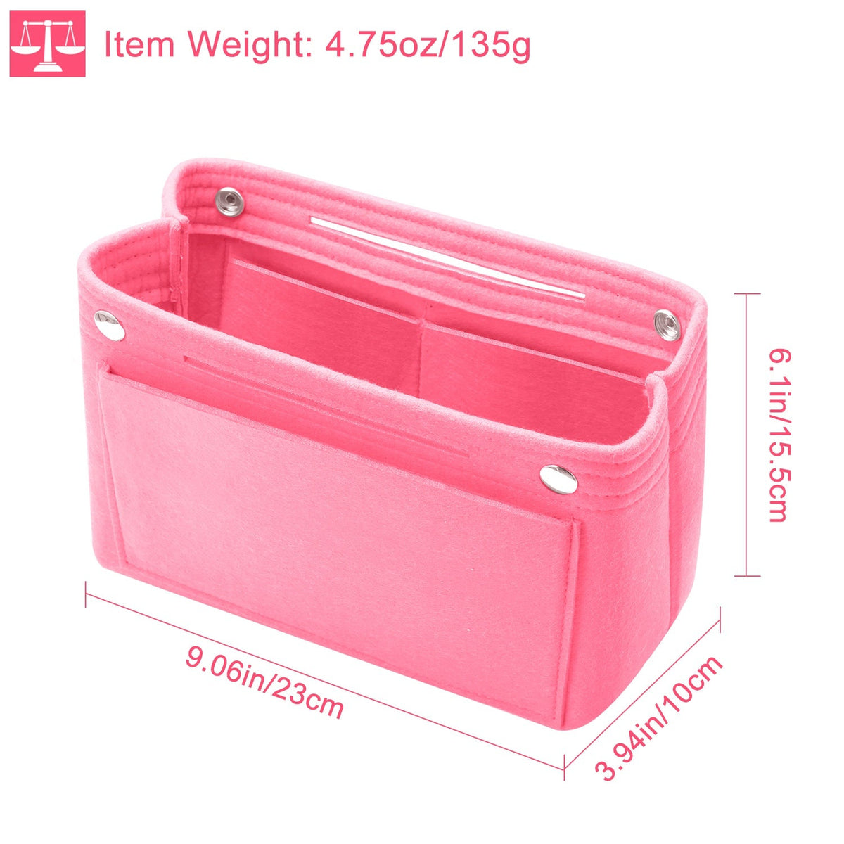 Felt Handbag Insert Organizer Purse Tote Shaper Bag in Bag Cosmetic Bag Handbag Purse Organizer