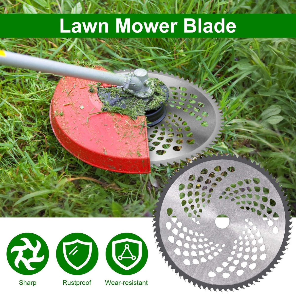 10" x 80T 9" x 36T Carbide Tip Brush Cutter Blades with Universal Adapter Kit Alloy Steel Blades Compatible with Brush Cutter Trimmer Weed Eater