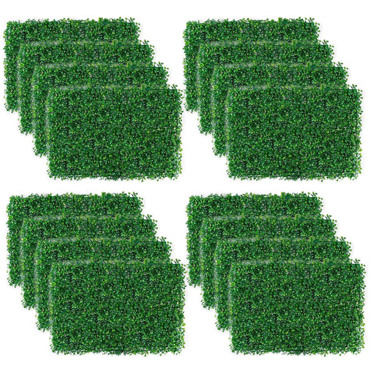 12PCS Boxwood Hedge Panels – Artificial Grass Wall & Privacy Screen