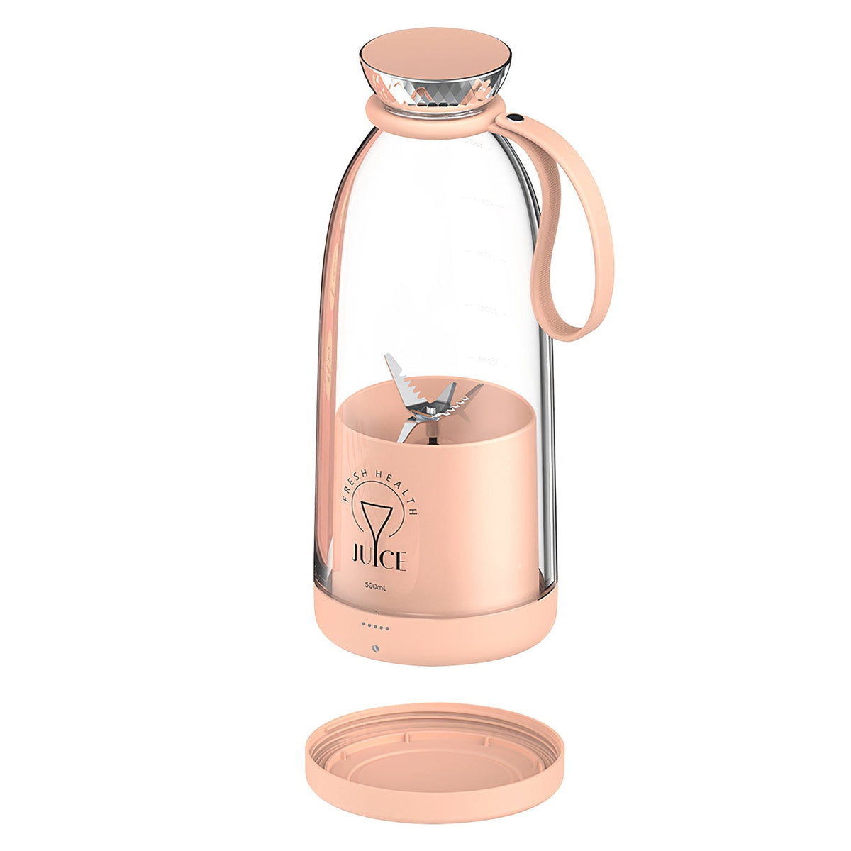 2-in-1 16.9OZ Portable Fruit Blender Electric Rechargeable Juice Cup for Shakes Smoothies Juice Personal Fruit Mixer with 6 Blades