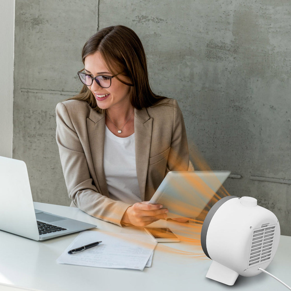 1000W Electric Space Heater Ceramic Heater Fan Heating Fan with 3 Modes 3S Fast Heating Tip-over Overheating Protection for Home Office Dormitry