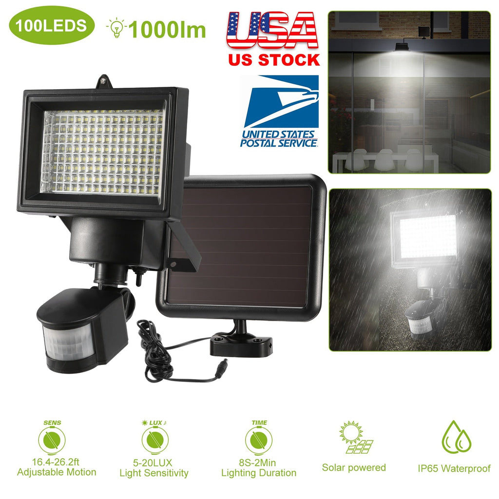Solar Lights 1000lm Wall Lights Solar Flood Lights w/ Light Sensitivity 120¡ Motion Sensor IP65 Waterproof 180¡Illumination Lamps for Garage Garden Fr