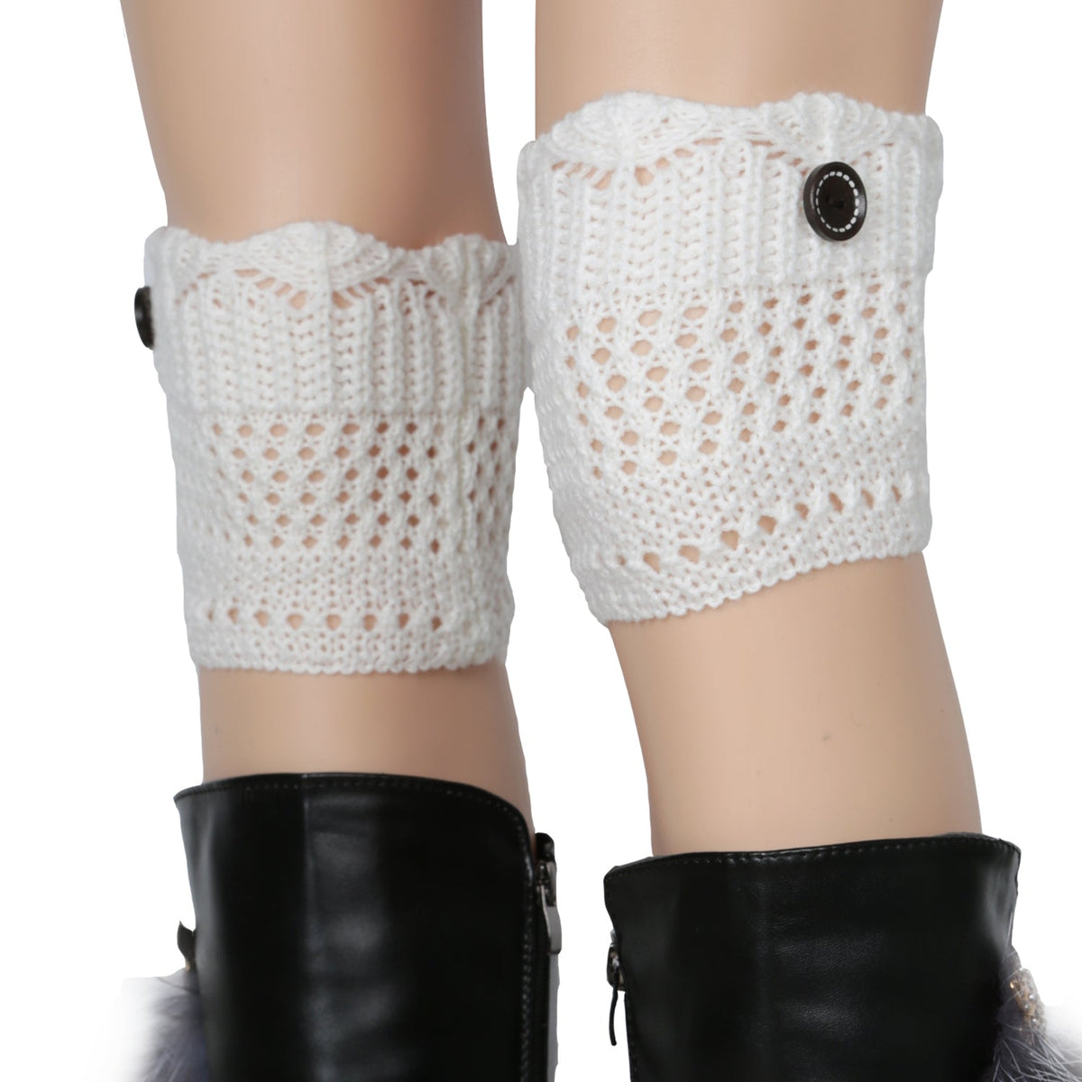 Women Winter Crochet Knit Leg Warmers