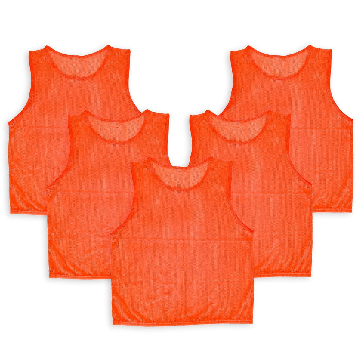 5Pcs Mesh Scrimmage Vests Soccer Basketball Team Training Pinnies Jerseys Shirt Adult Size