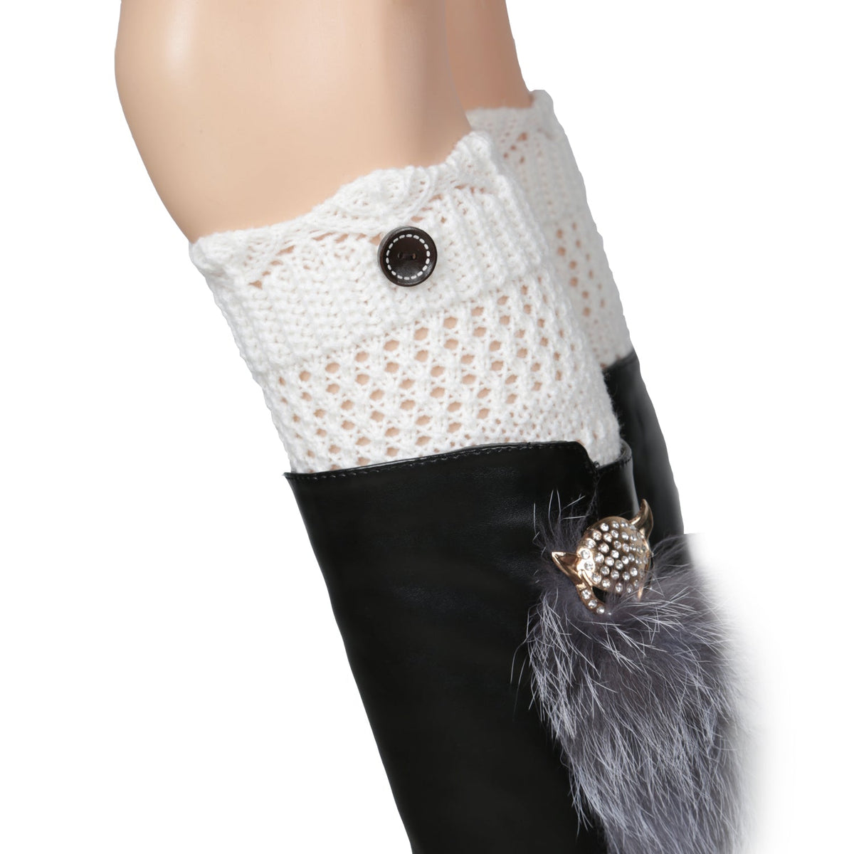 Women Winter Crochet Knit Leg Warmers