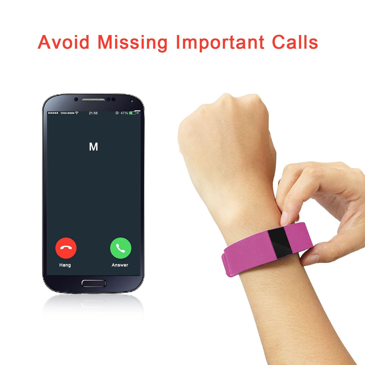 Fitness Tracker Activity Tracker Watch IP56 Waterproof Bracelet Fitness Band Sleep Monitor Pedometer Sedentary Reminder Call Message Notification