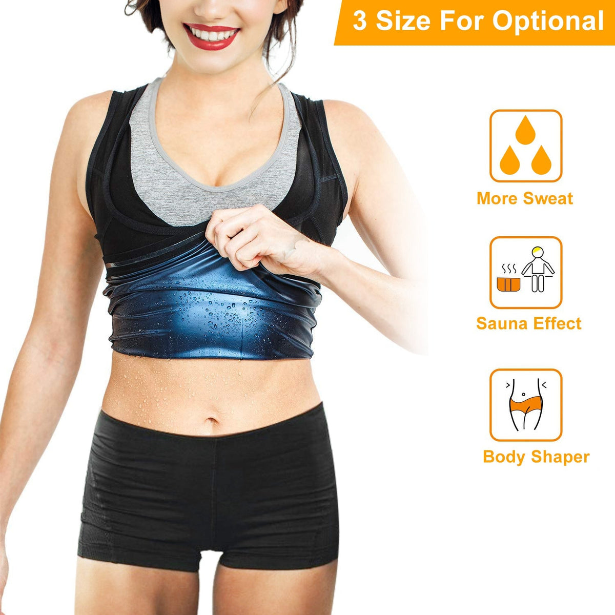 Women Sweat Vest Waist Trainer Shaper Heat Trapping Pullover Sweat Gym Vest Slimmer Sauna suits Sweat Body Shaper Vest