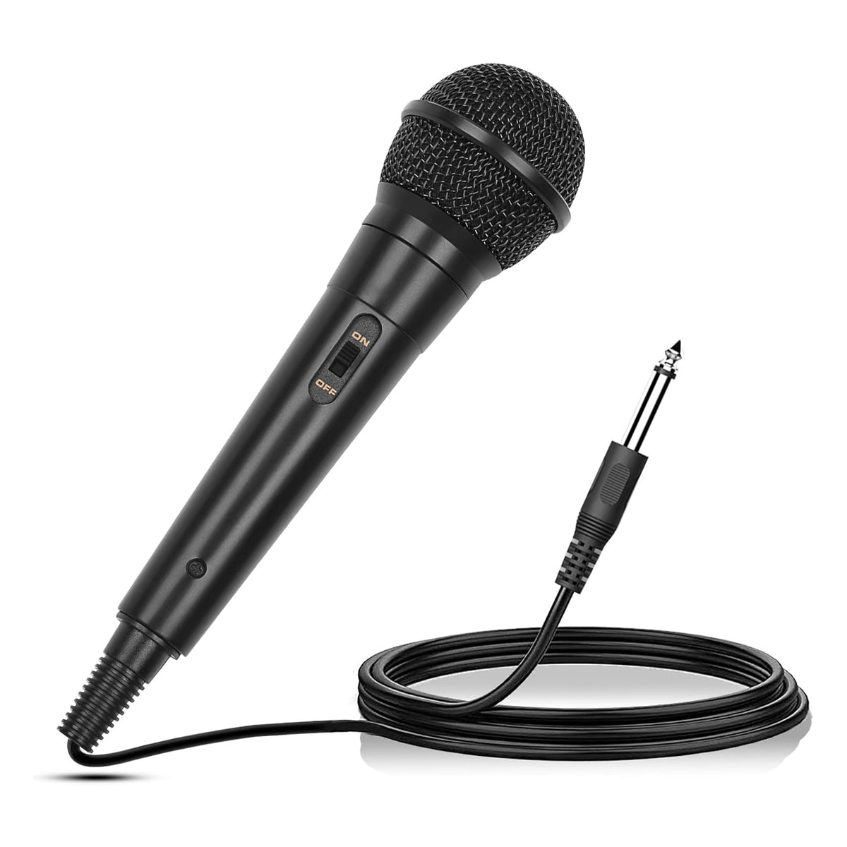 Handheld Wired Dynamic Microphone | Vocal Mic with Switch & 13ft Cable