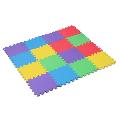 16Pcs Kids Puzzle Exercise Play Mat Interlocking Non-Toxic EVA Floor Mat Multi-Color Anti-Skid Playmat for Infants Baby…