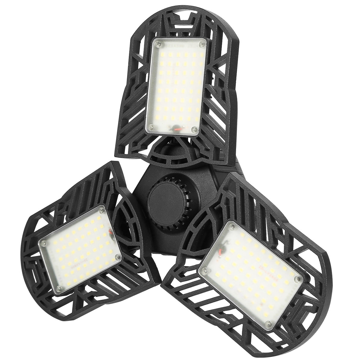 LED Garage Light,  E26/E27 80W 7000LM 6500K Garage Ceiling Light Deformable Workshop Lamp Die Cast Aluminum LED Ceiling Light Bulbs with 3 Adj