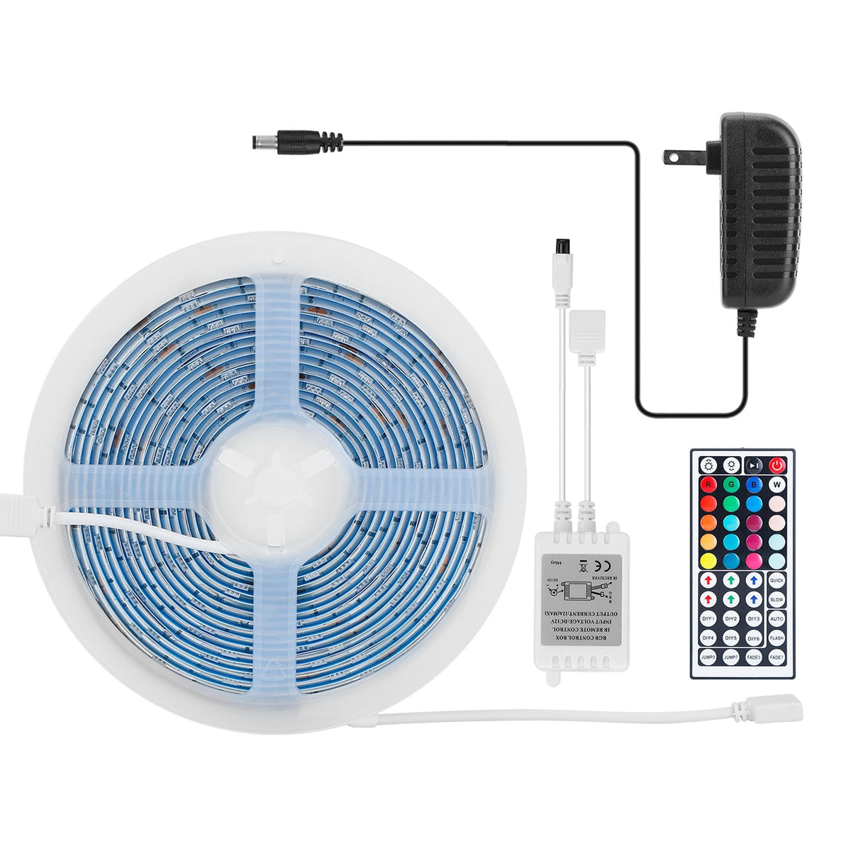 LED Strip Lights 16.4FT 150 LEDs RGB Color Changing Lamp IP65 Waterproof 5050 LED Dimmable LED Decorative Lights DIY…