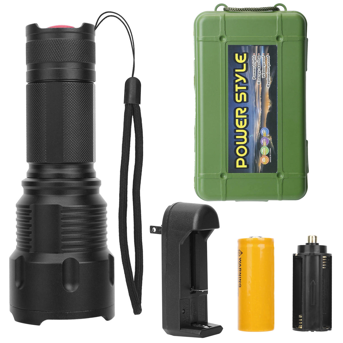 LED Rechargeable Flashlight Zoomable Aluminum Alloy Flashlight Torch w/High Low Strobe Night Light For Night Walking…