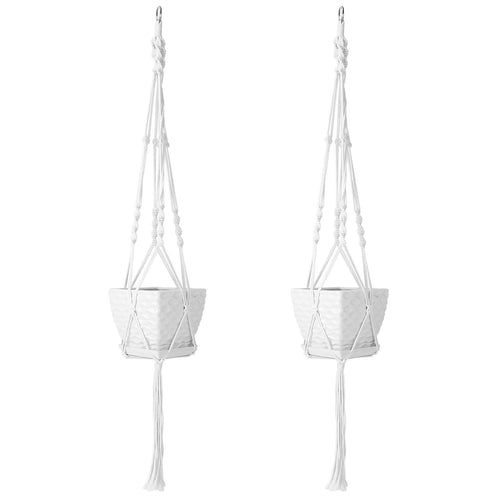 2Pcs Plant Hanger Flowerpot Net Bag 40in Cotton Rope Plant Hangers 4Legs Plant Hanger Fit For Round Or Square Plant Pot…
