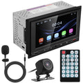 7In Universal Wireless Car MP5 Player 1080P Video Player Stereo Audio FM Radio Aux/USB Input with Rear View Camera Remote…