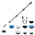 Electric Spin Scrubber Cordless Rechargeable Telescopic Cleaning Brush 8 Replaceable Heads 2 Speed Adjustable Extension…