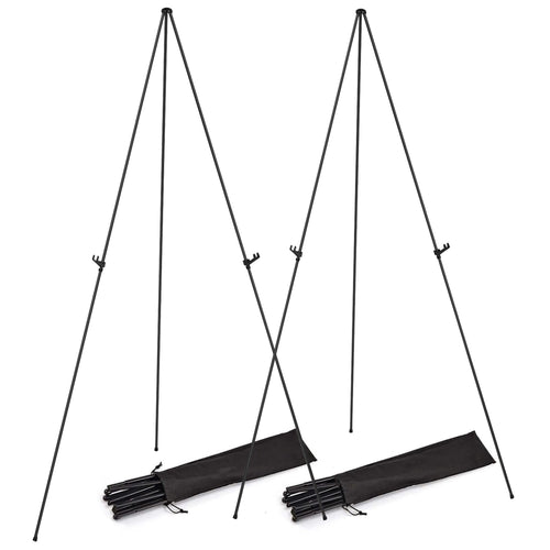 2 Pack Easel Stand for Display 61in Collapsible A Frame Tripod Easel Iron Alloy Drawing Stand with 2 Carry Bags for…