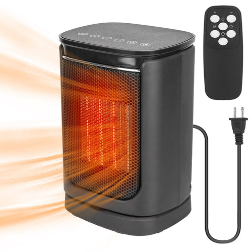 1500W Electric Space Heater Ceramic Heater Fan 90ºOscillating Heating Fan with 3 Modes Remote Control Digital Display…