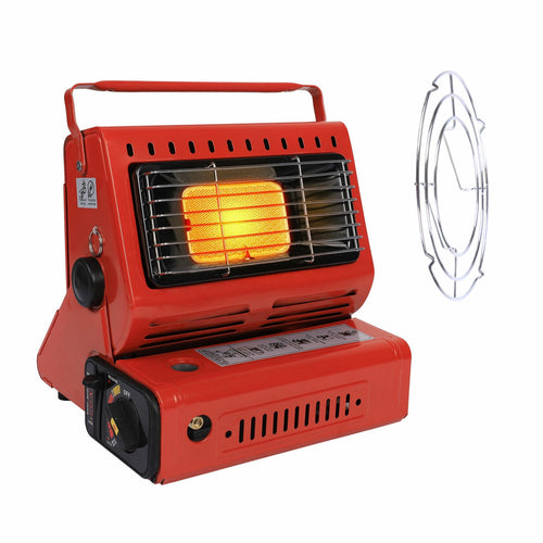 2 in 1 Portable Butane Burner Heater Outdoor Butane Gas Heater Warmer Heating Cooking Stove Cooker for Camping Fishing RV…