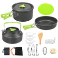 16Pcs Camping Cooking Ware Set Camping Stove Cookware Kit Aluminum Pot Pan Kettle Set with Bowls Knife Fork Spoon…