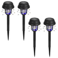 4 Pack Solar Powered Mosquito Zapper Outdoor Insect Killer Torch Waterproof Bug Zapper with UV Light White Light for Yard…