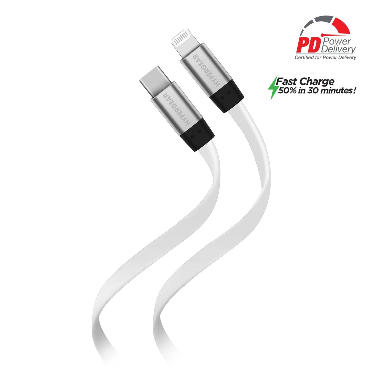Flexi USB-C to Lightning Flat Cable 6ft