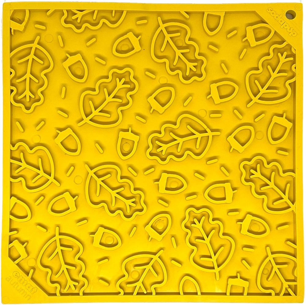 Autumn eMat - Enrichment Lick Mat For Dogs and Cats| Fall Leaves Design | SodaPup