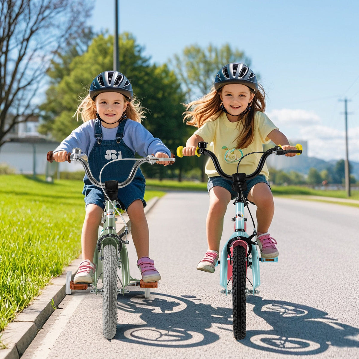 Kids Bike with Adjustable Handlebar and Saddle Blue-18 inches