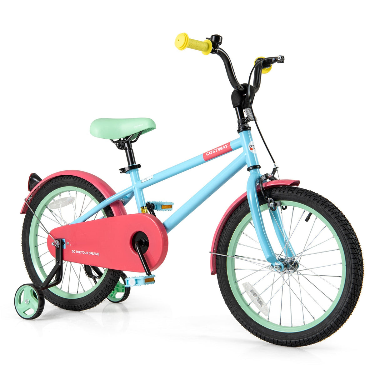 Kids Bike with Adjustable Handlebar and Saddle Blue-18 inches